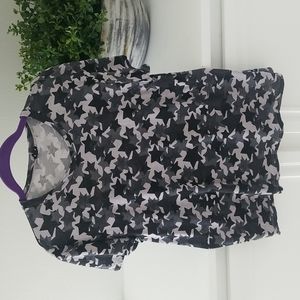 Monrow star linen mix tee